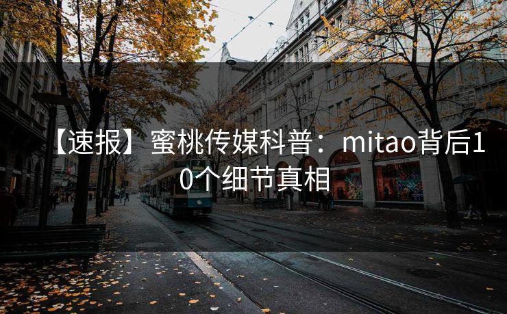 【速报】蜜桃传媒科普:mitao背后10个细节真相 【速报】蜜桃传媒科普:mitao背后10个细节真相